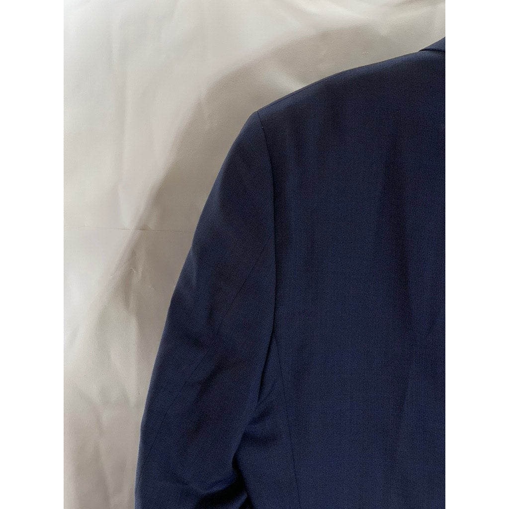 LAUREN RALPH LAUREN Men's Navy Wool Natural Stretch Two-Button Long Balzer SZ44L