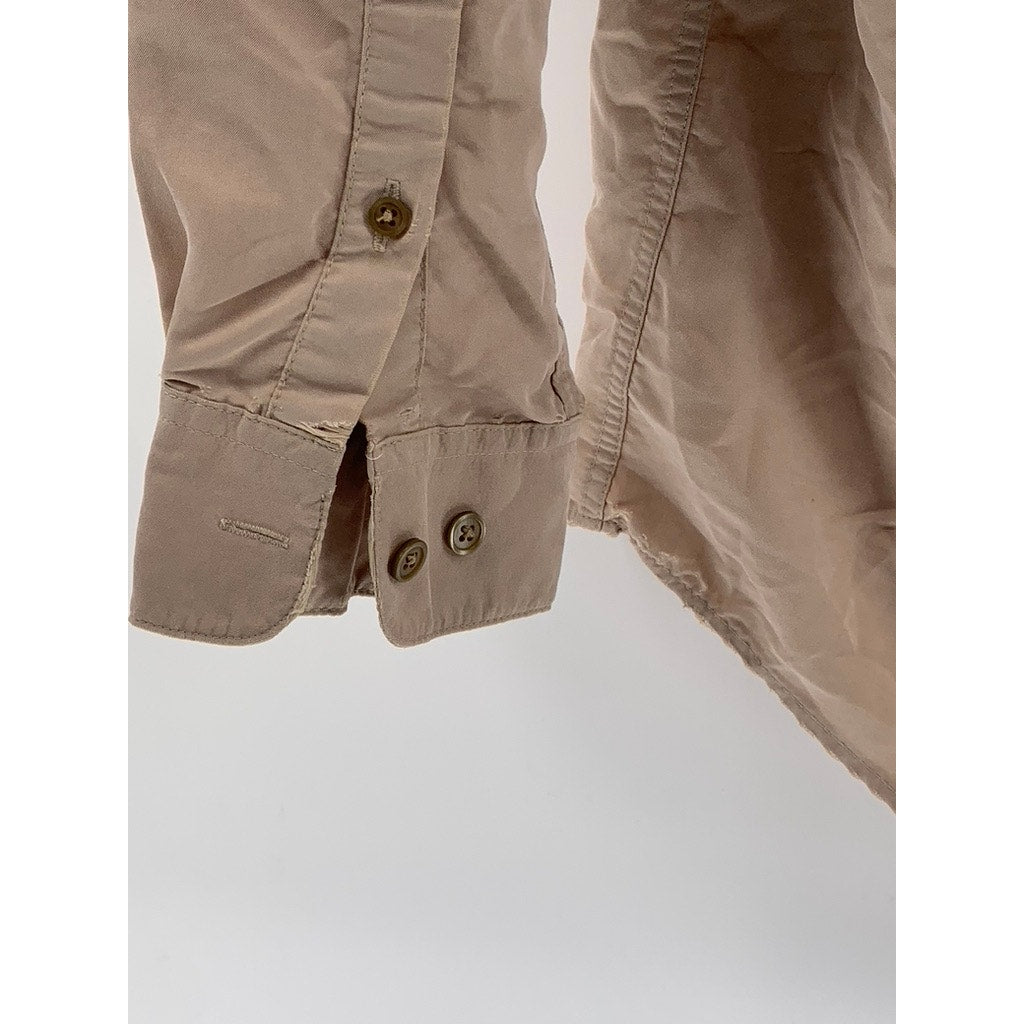 METROPOLITAN By LORD & TAYLOR Men's Beige Button-Up Long Sleeve Shirt SZ M