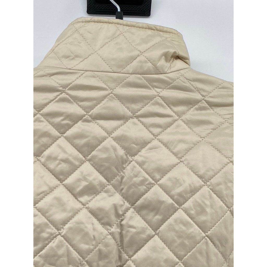 LAUNDRY BY DESIGN Women's Gold Stand Collar Zip-Up Long Sleeve Jacket SZ S