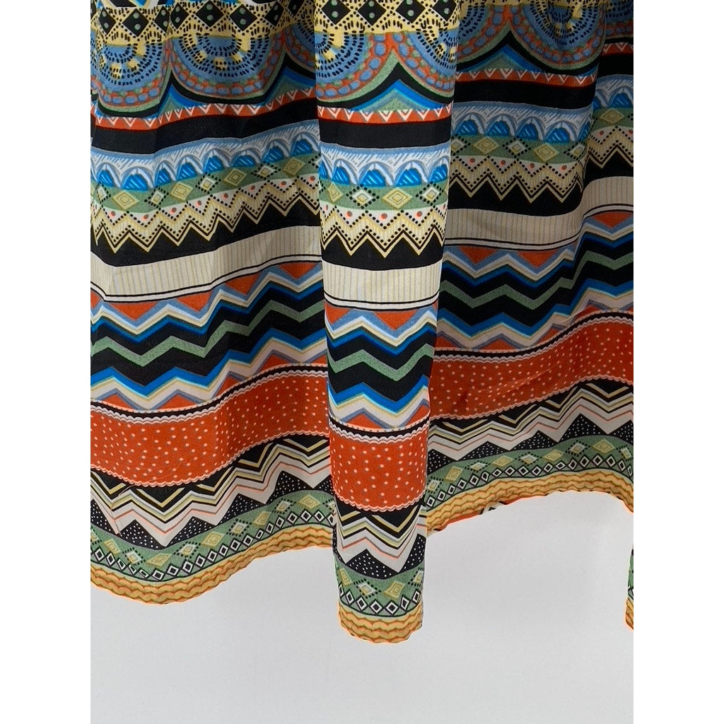 TRIXXI Women's Orange-Multi Print Cutout Mini Dress SZ M