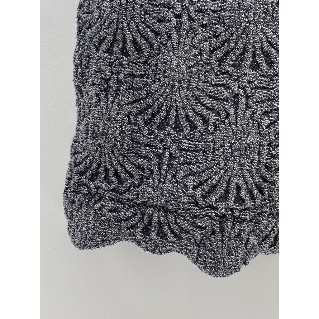 INTIMATELY By FREE PEOPLE Women's Charcoal Gray Floral Textured Cropped Tank SZM