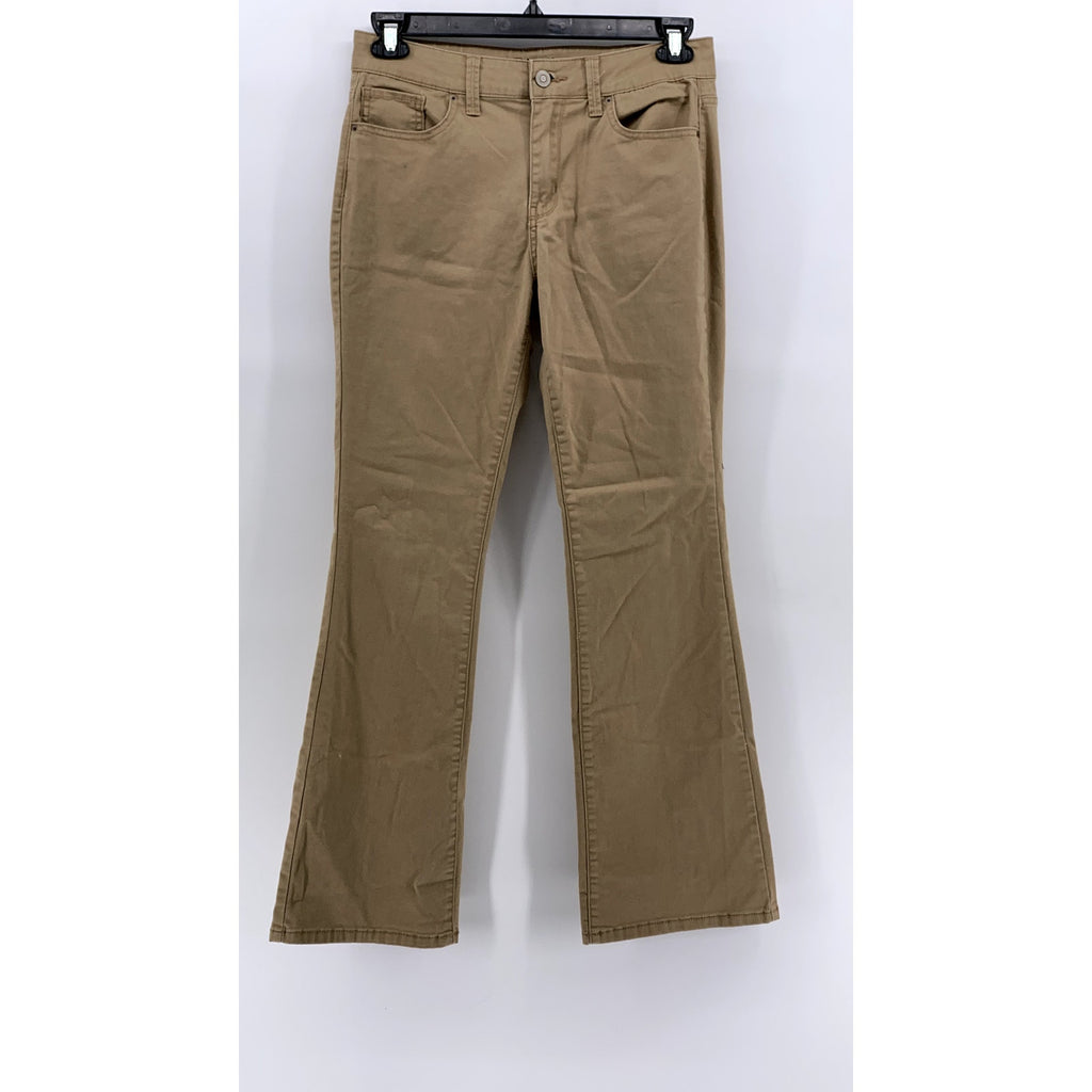 NO BOUNDARIES Women Juniors' Tan Mid-Rise Bootcut Jeans SZ 11