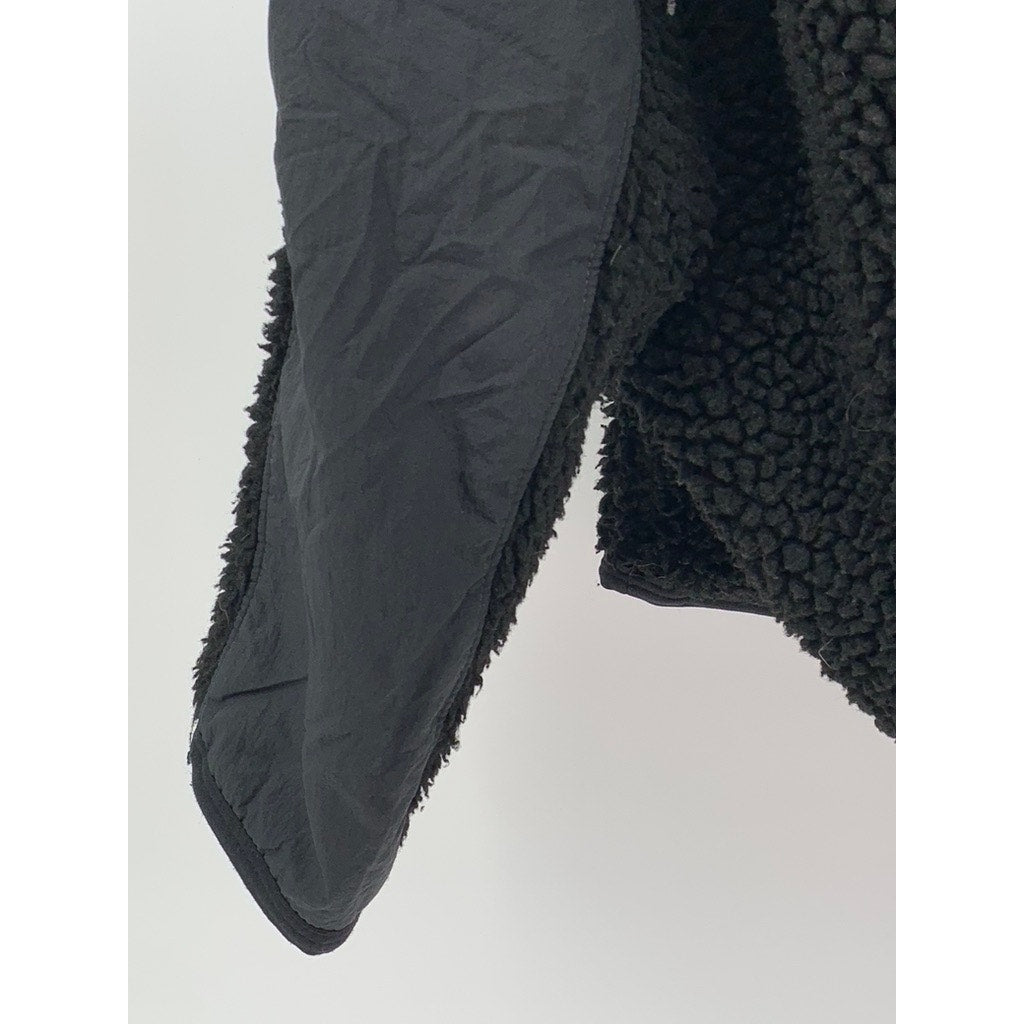 NIKE Men's Vintage Black Sherpa Embroidered Patch Half-Zip Jacket SZ XS