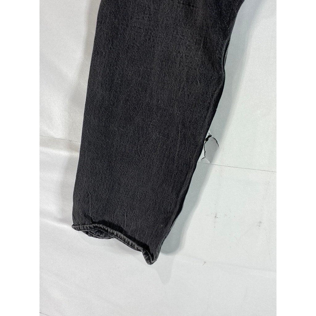 LEVI'S Men's Dark Grey 501 Button-Fly Five-Pocket Straight-Leg Jeans SZ 30X32