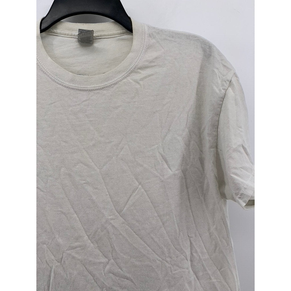 GILDAN Men’s White The Ghost Graphic Crewneck T-Shirt SZ L