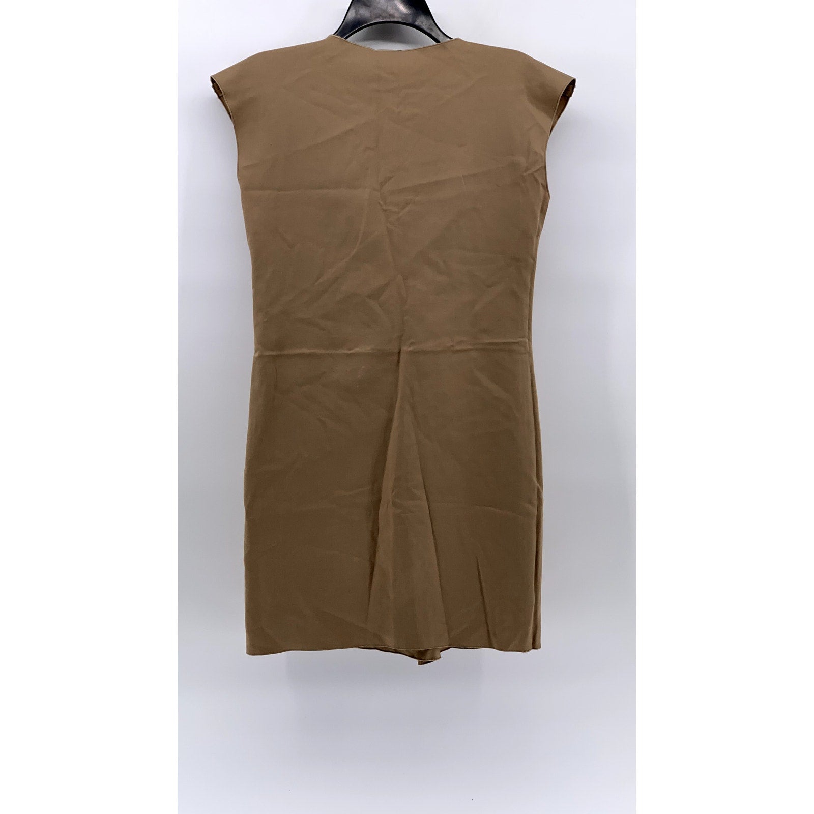 BALLY Women's Tan Pleated Short Sleeve Dress SZ US4