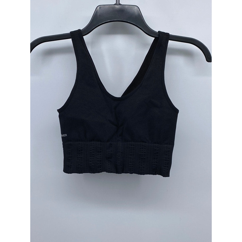 REFORMER Women's Black V-Neck Fitted Cropped Tank Top SZ XS/S