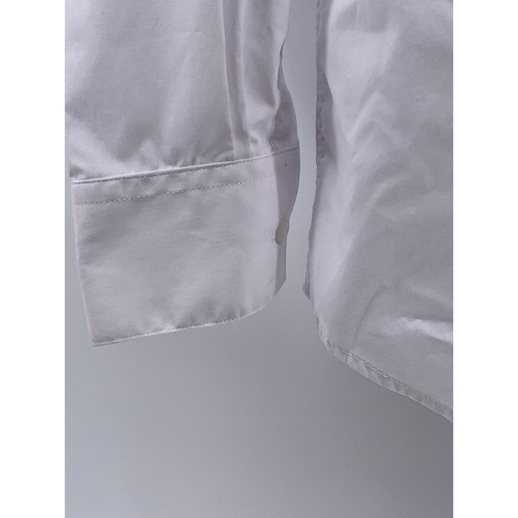 APPAMAN Boy's White Solid Button-Up Long Sleeve Shirt SZ 12