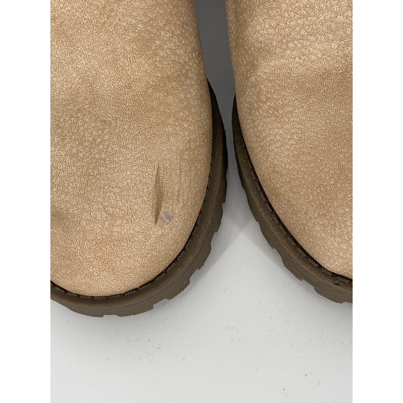 DIRTY LAUNDRY Women's Tan Slip-On Block-Heel Lita Chelsea Boots SZ 6.5