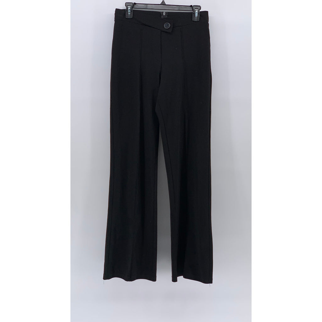 FASHION NOVA Women's Black High-Rise Asymmetrical Button Wide-Leg Pant SZ M
