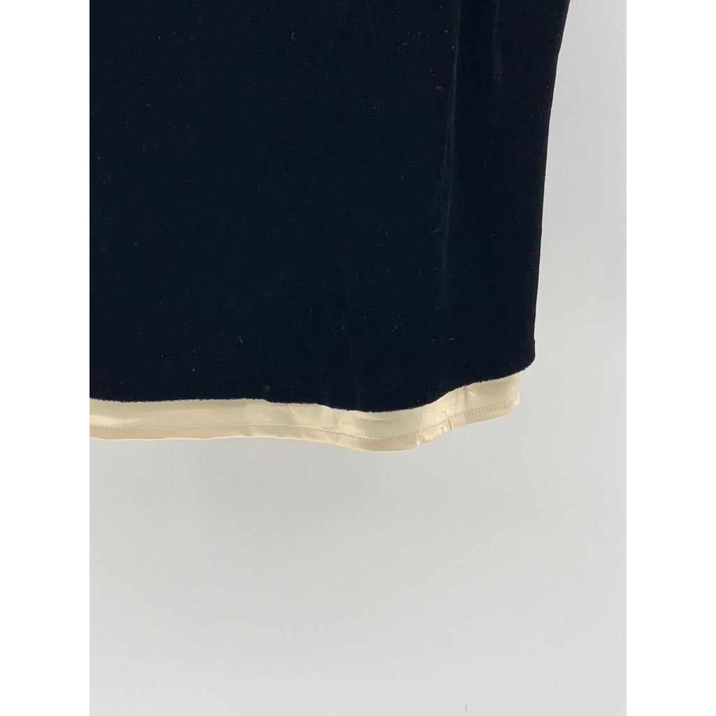VICTORIA'S SECRET Women's Black-Beige V-Neck Cami Top SZ M