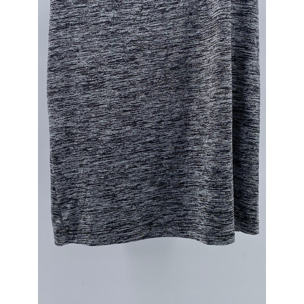 UNDER ARMOUR Women's Heather Dark Gray Scoop-Neck Racerback Sleeveless Top SZ M