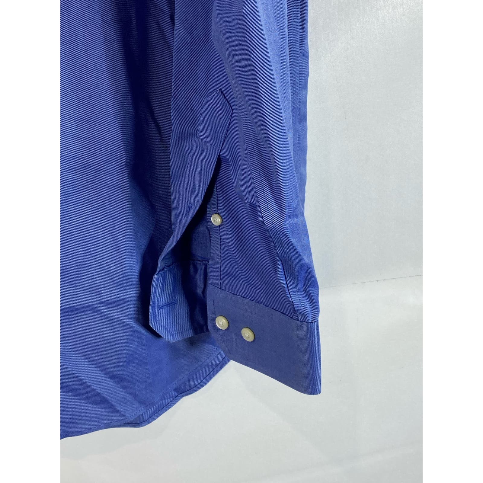 BANANA REPUBLIC Men's Blue Non-Iron Classic-Fit Button-Up Long Sleeve Shirt SZ L