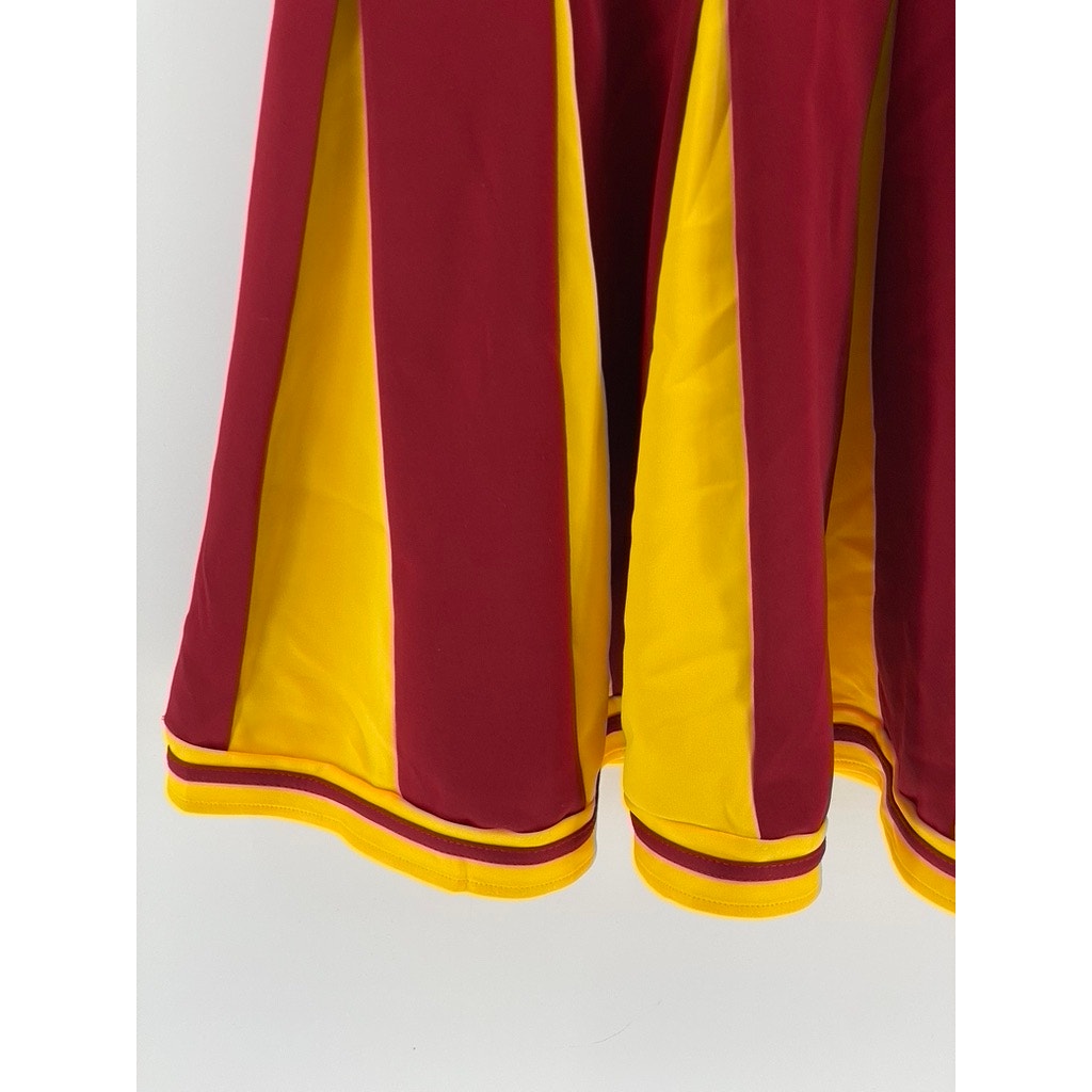 CHILLING ADVENTURES Of SABRINA Women's Wine-Yellow Baxter High Cheer Dress SZ M