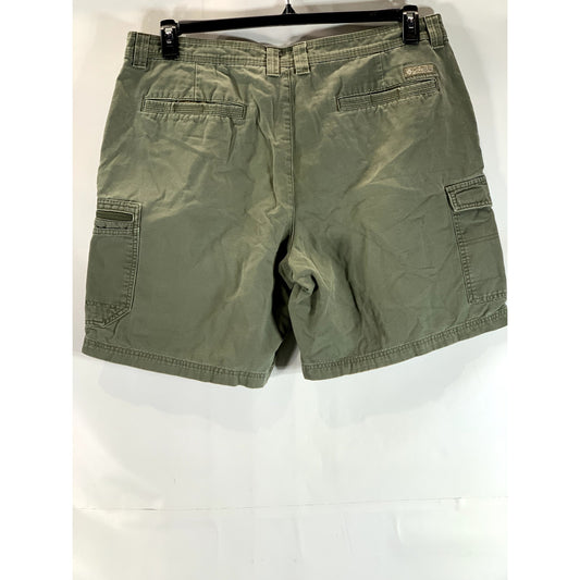 COLUMBIA Sportwear Company Men's Olive Green Regular-Fit Cargo Shorts SZ 40