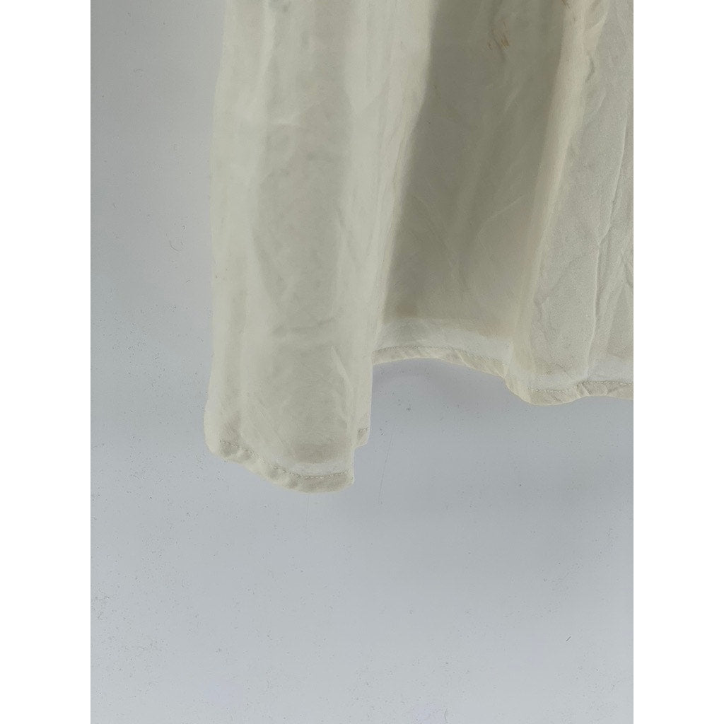 MAJE Women’s Cream Scoop-Neck Adjustable Spaghetti Strap Mini Slip Dress SZ 2