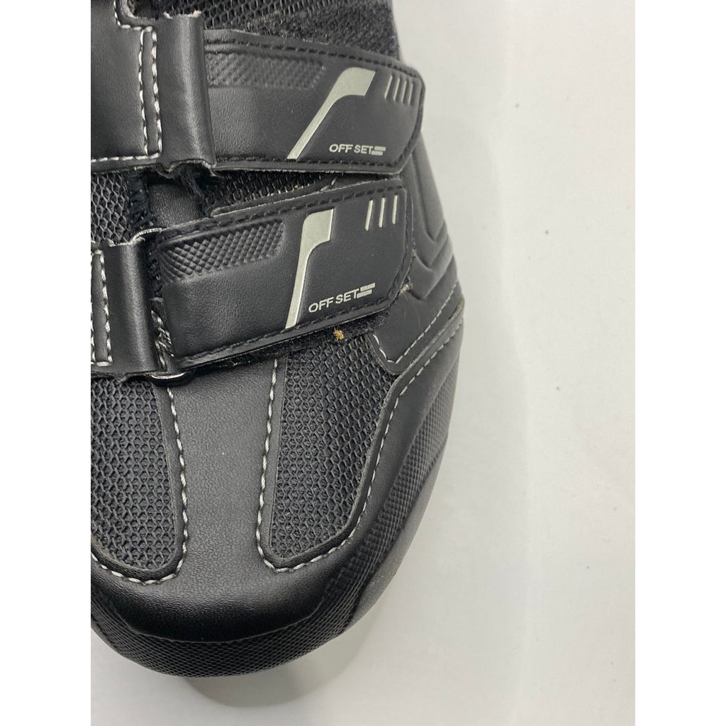 SHIMANO Women's Black Round-Toe Double-Strap Off-Set Cycling Shoes SZ 40(8)