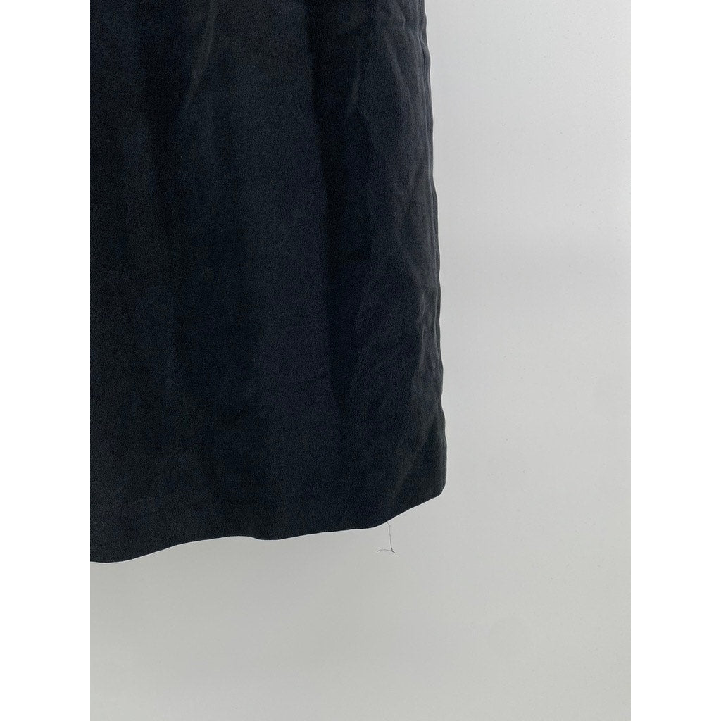 ALLISON TAYLOR Women's Black Silk Solid Vintage Mini Skirt SZ M