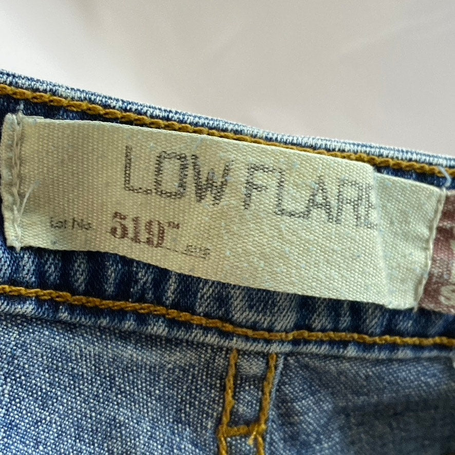 LEVI'S Women's Vintage Blue 519 Low Rise Flare Denim Five-Pocket Jean SZ 5