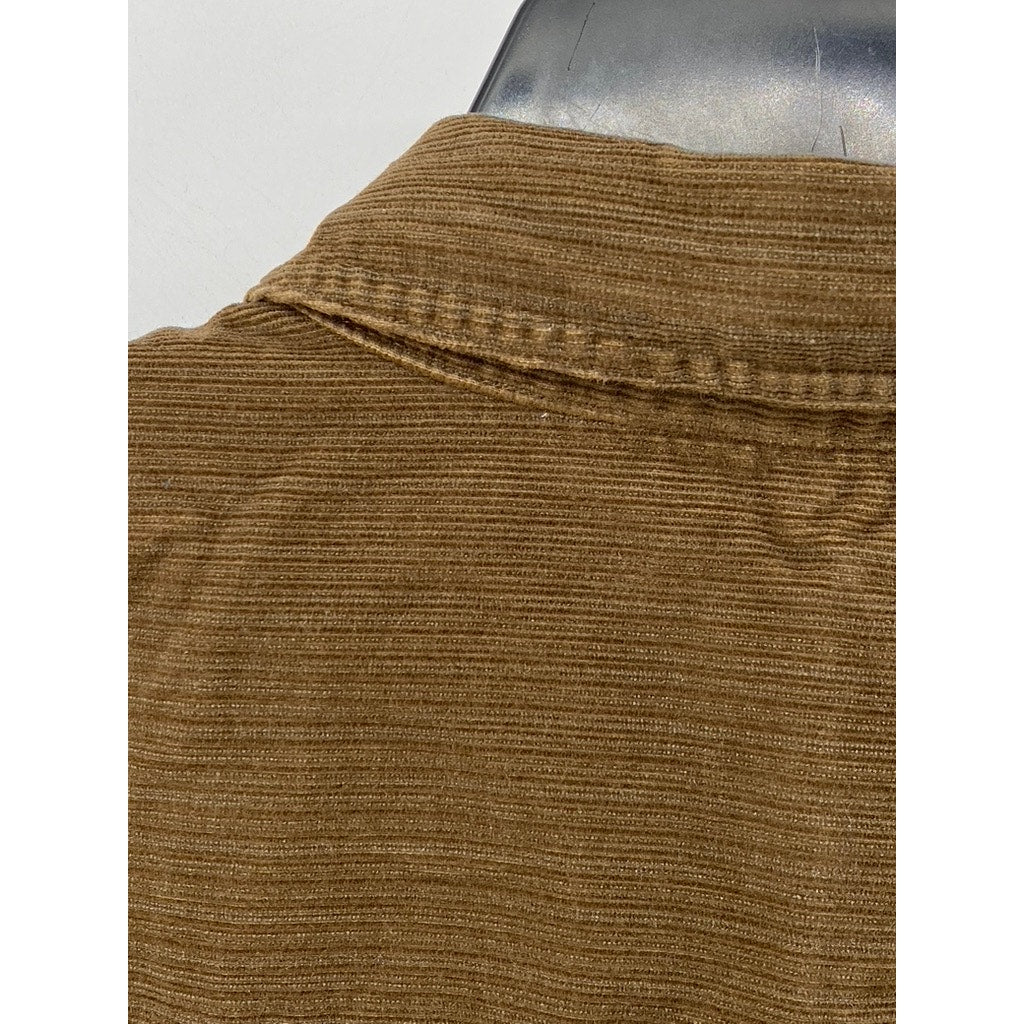 EDDIE BAUER Men's Brown Button Down SZ (L)