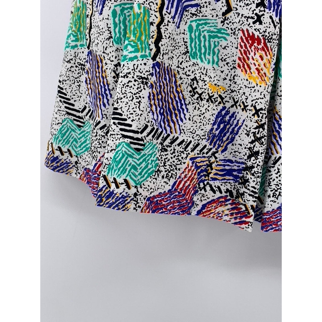PRINCE SPORTSWEAR Women's Vintage 90's Multi Printed Pleated Tennis Skirt SZ 10