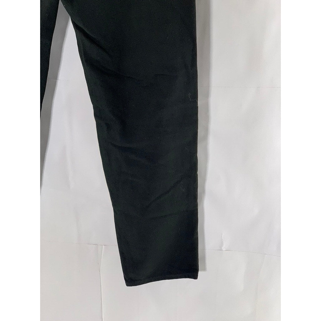 MUJI Women's Solid Black Regular-Fit Straight-Leg Five-Pocket Denim Jeans SZ 25