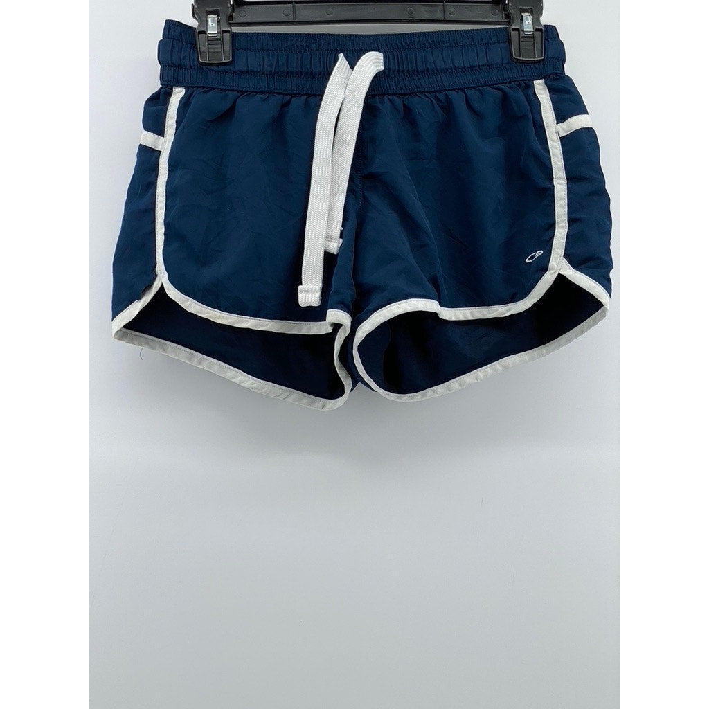 CHAMPION C9 Women's Navy Blue-White Drawstring Active Shorts SZ S