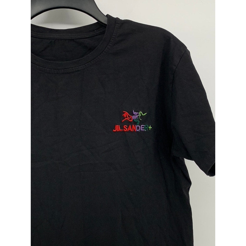 JIL SANDER X ARC'TERYX Men's Black-Multi Embroidered Logo Crewneck T-Shirt SZ M