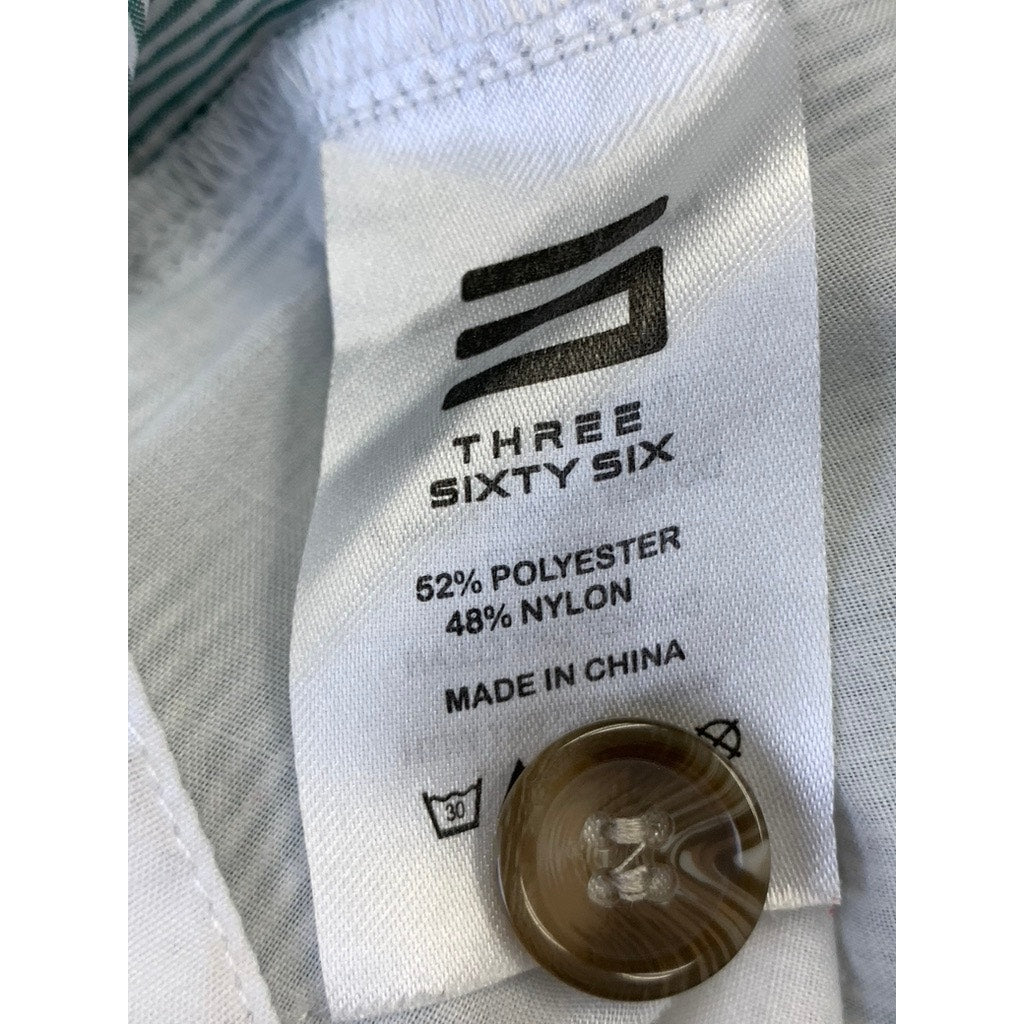 THREE SIXTY SIX Men's Green-White Striped Golf Shorts SZ 42