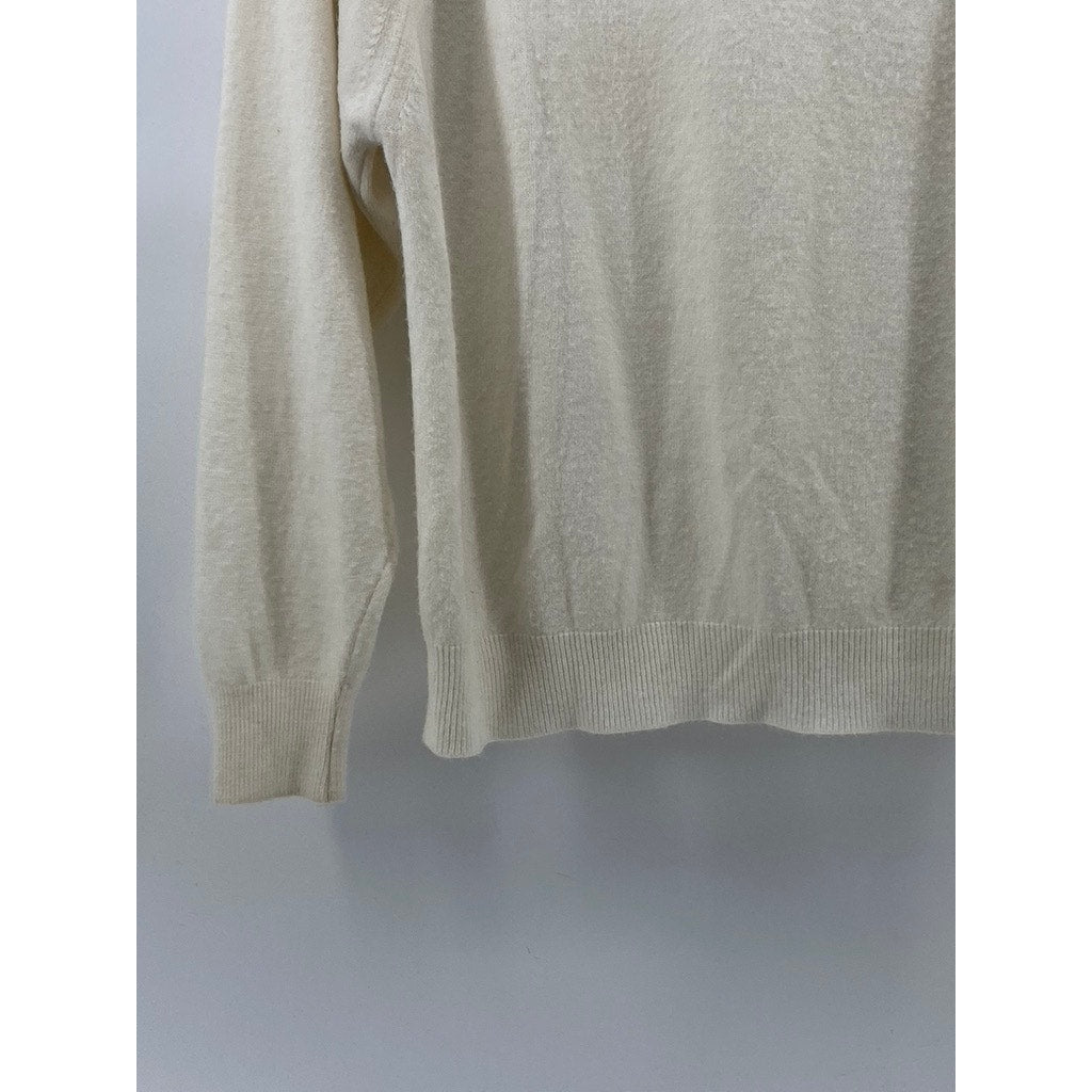 DESIGNERS ORIGINALS Women's Cream Luxelon Turtleneck Long Sleeve Sweater SZ M