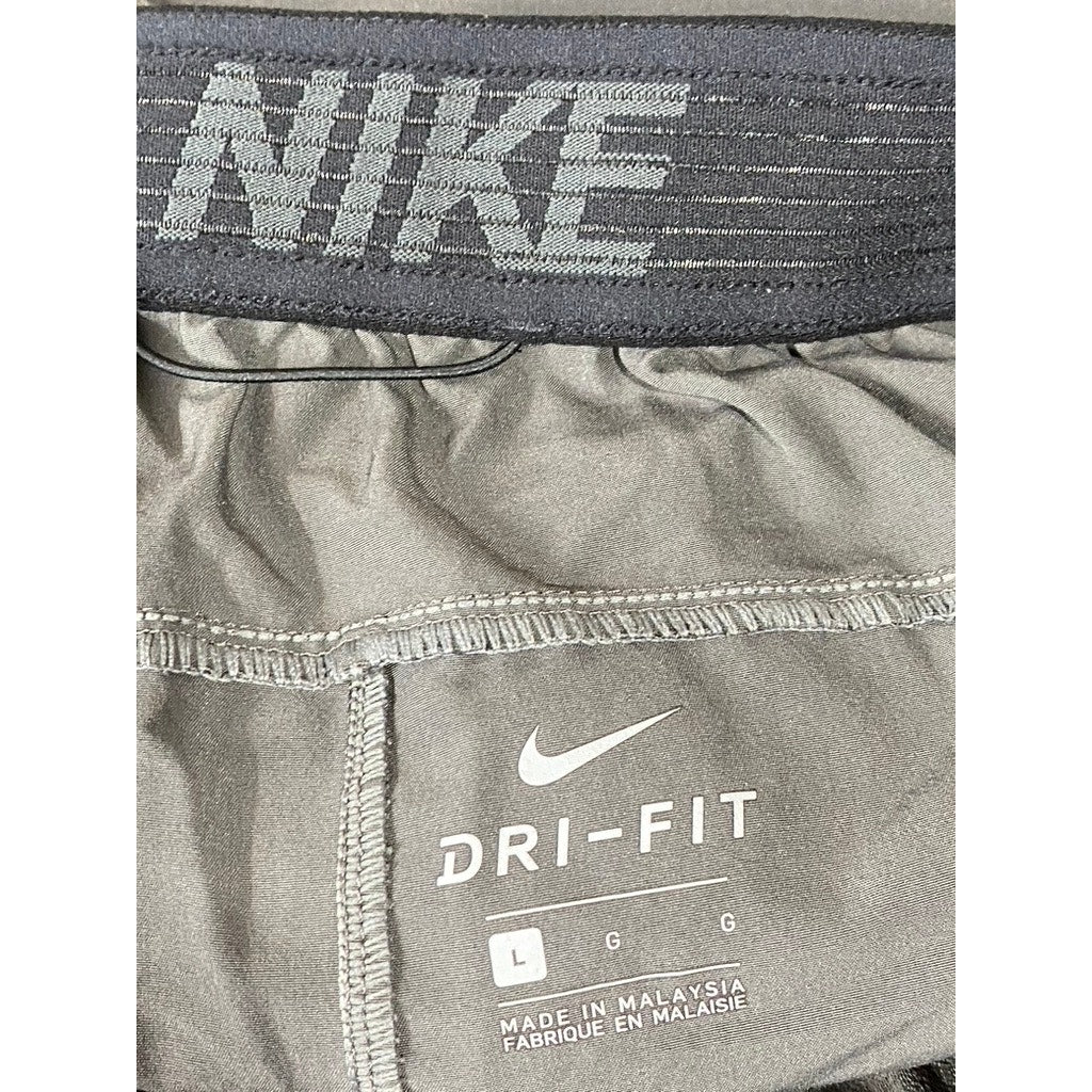 NIKE Men's Gray Dri-Fit Flex Training Elastic Waist Pull-On Active Shorts SZ L