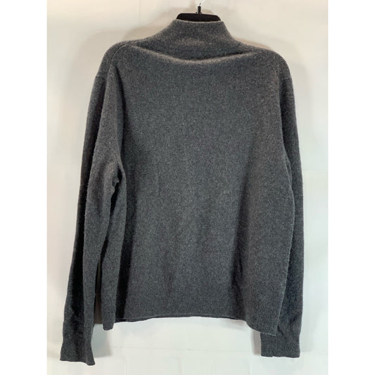 THE MEN'S STORE AT BLOOMINGDALES Men's Charcoal Quarter-Zip Sweater SZ XL