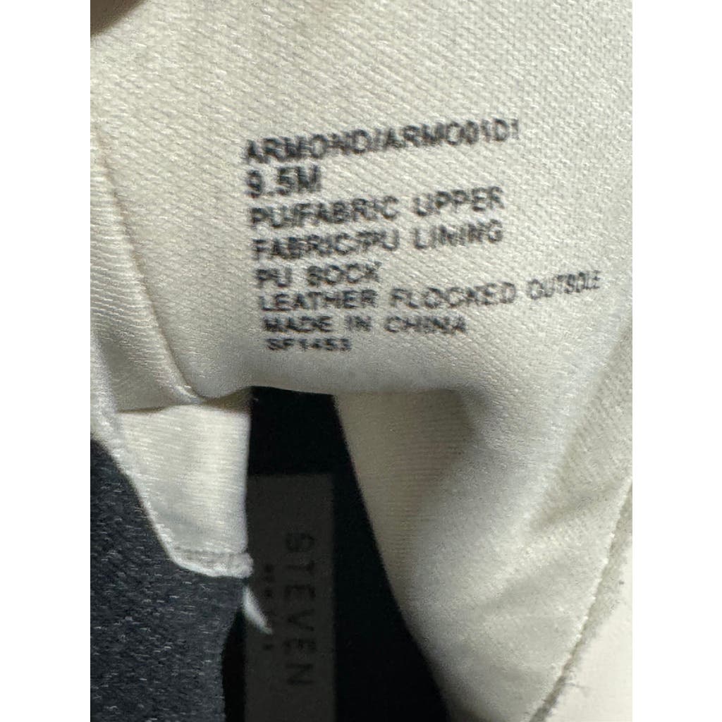 STEVEN NEW YORK Women's Bone Faux Leather Armond Side-Zip Chelsea Boots SZ 9.5