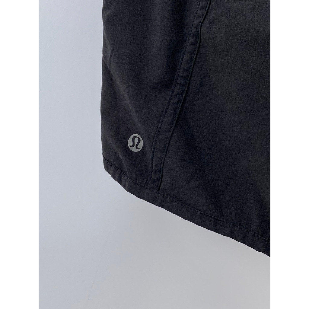 LULULEMON Women's Black Solid Elastic Waist Pull-On Active Shorts SZ 6