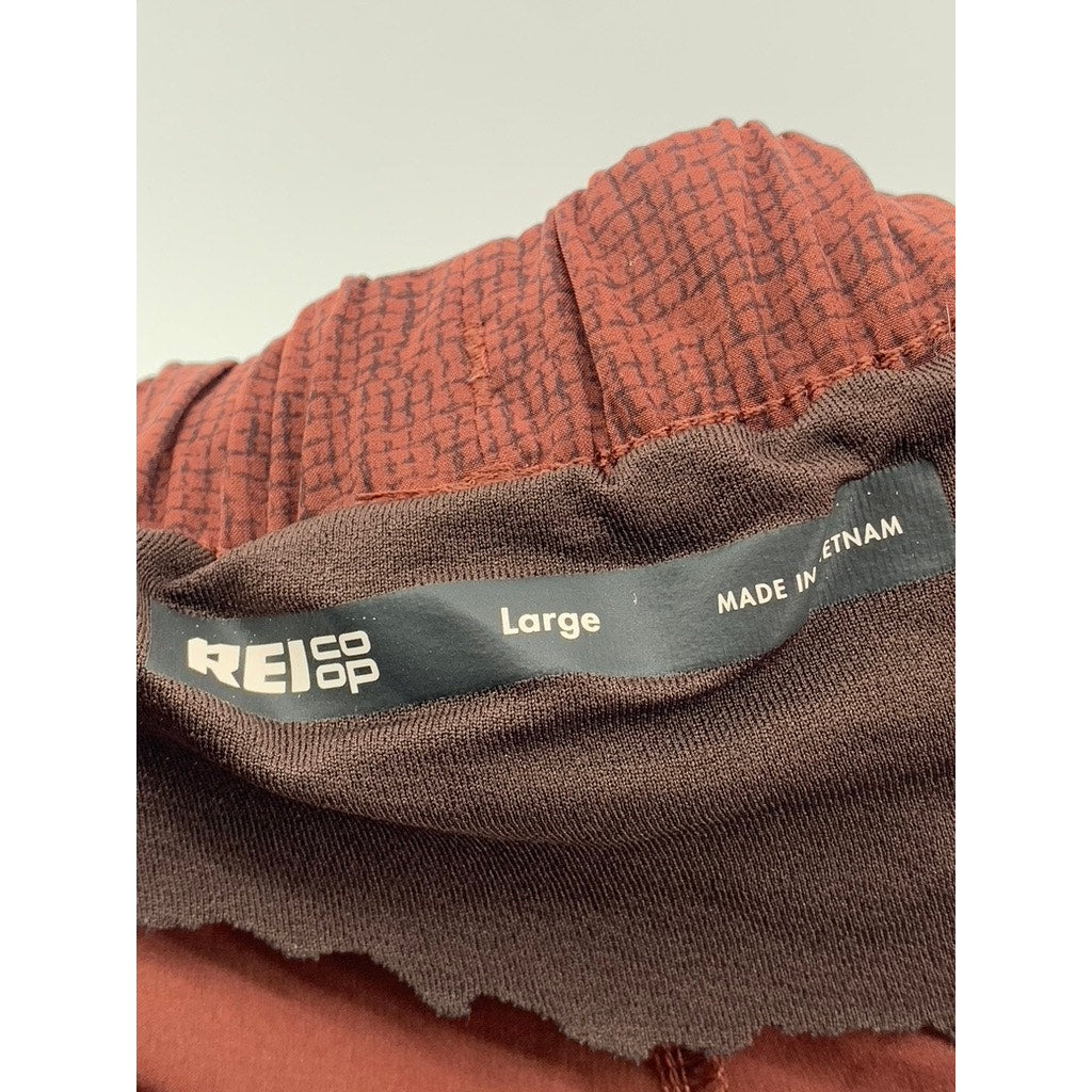 REI Men's Burgundy Drawstring Swim Trunks SZ L