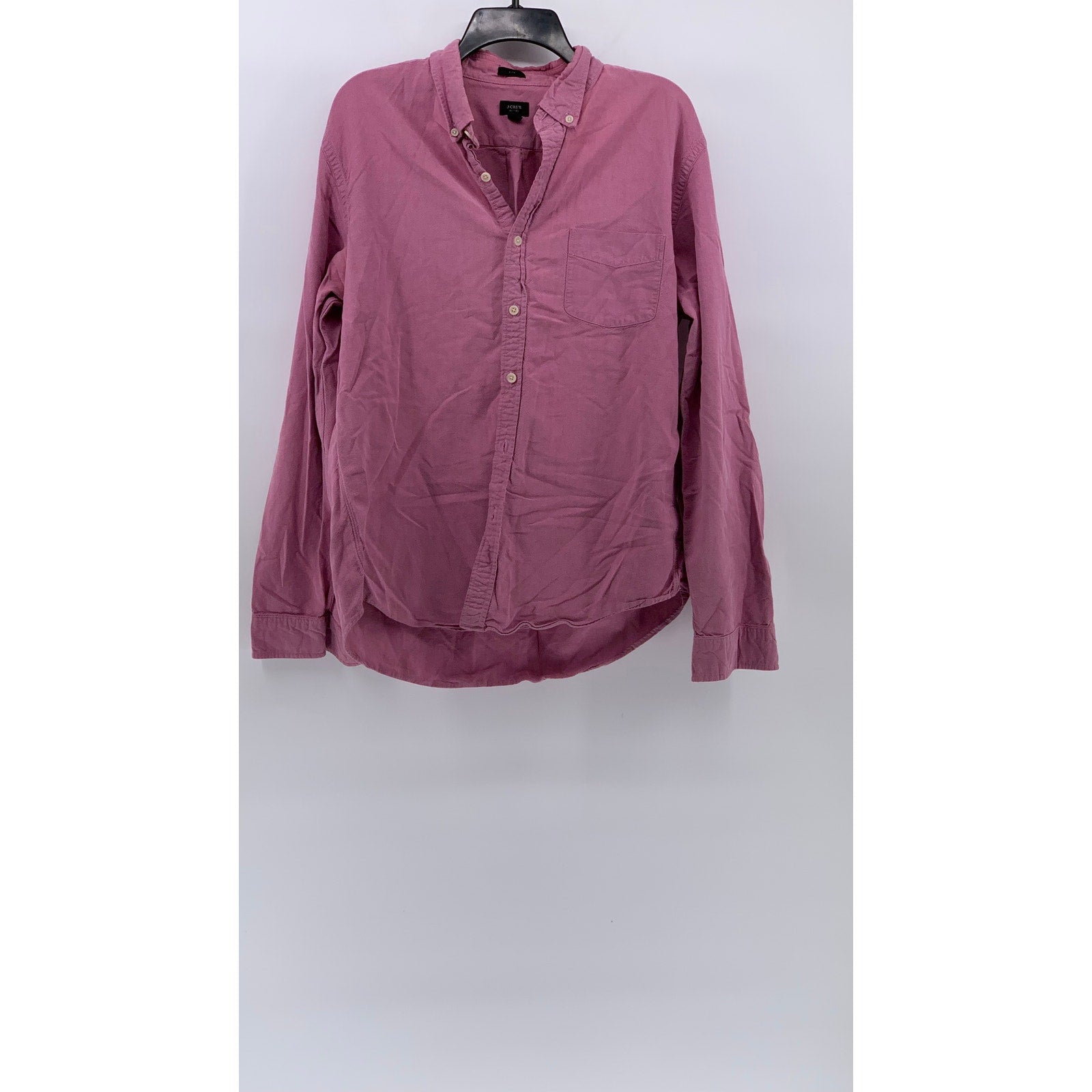 J. CREW Men's Red Textured Slim-Fit Long Sleeve Button-Up Oxford Shirt SZ XL