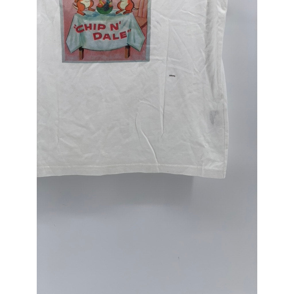 UNIQLO Kids' White Walt Disney Chip N' Dale Crewneck Short Sleeve T-Shirt SZ 13