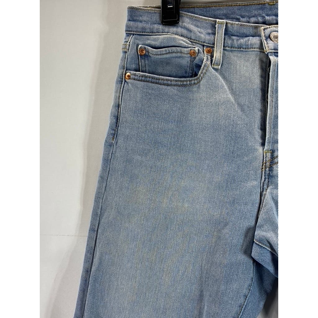 LEVI'S Women's Light Blue Denim Five-Pocket Button-Fly Skinny Jeans SZ 30
