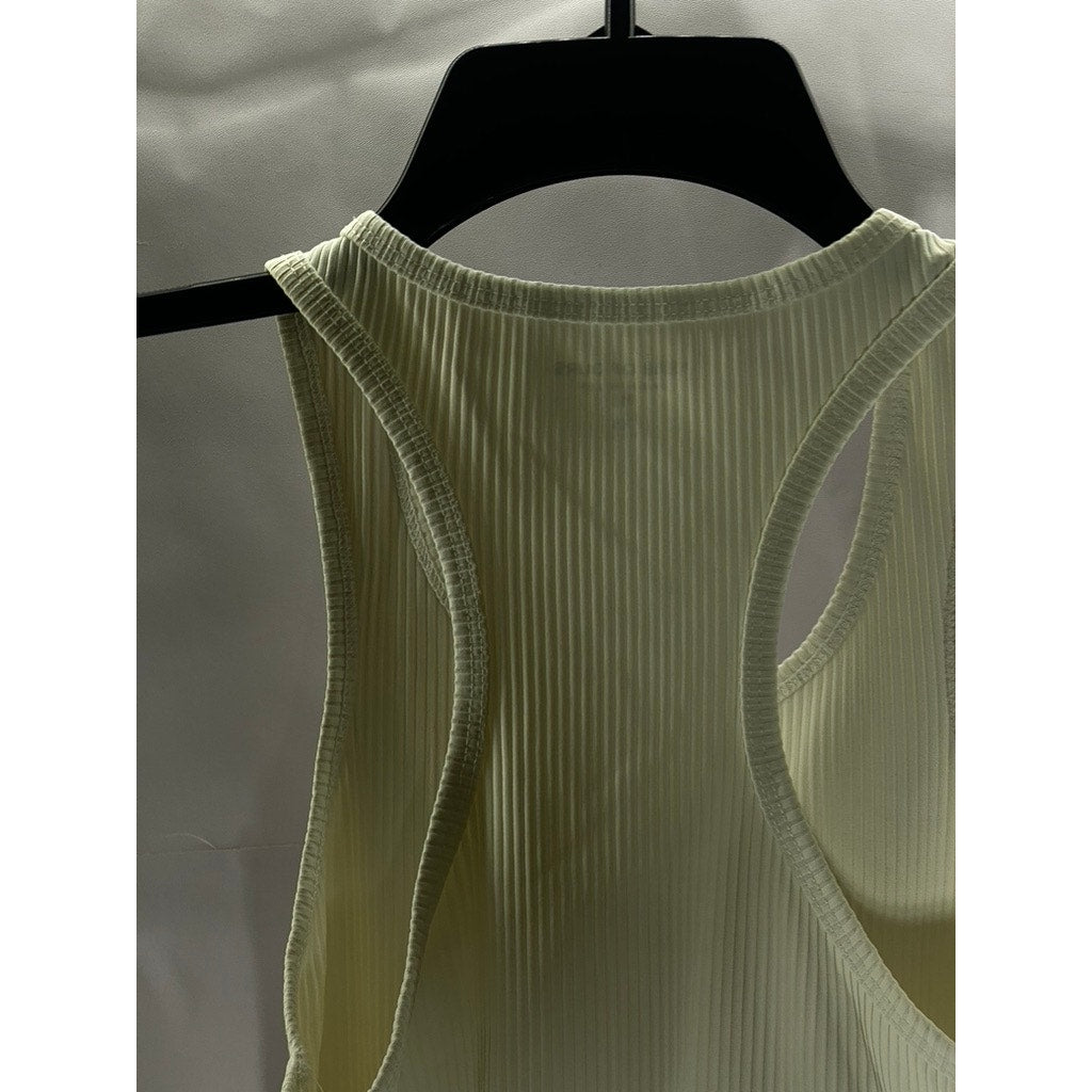 YEAR OF OURS Women's White Rib Sporty Crewneck Tank Top SZ XS