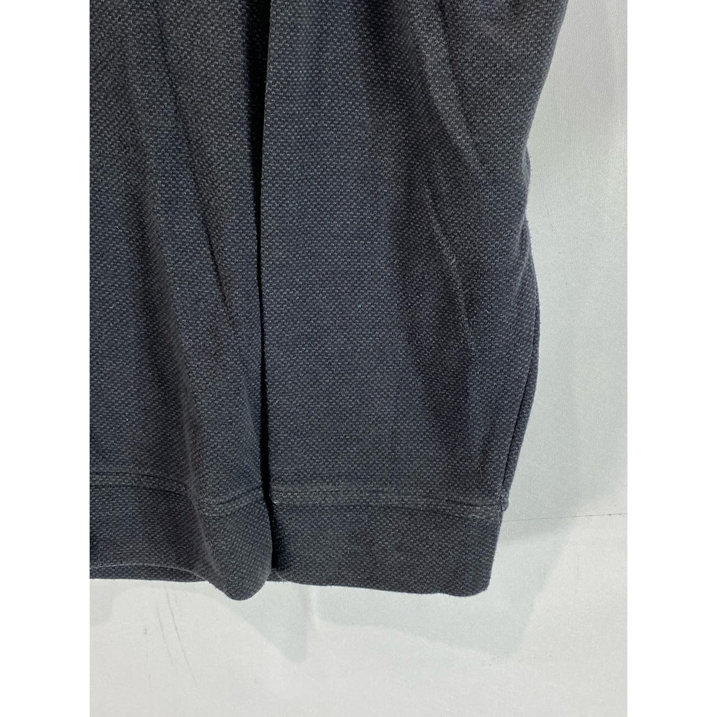 TASSO ELBA Men's Black Birdseye Quarter-Zip Pullover Sweater SZ 2XL