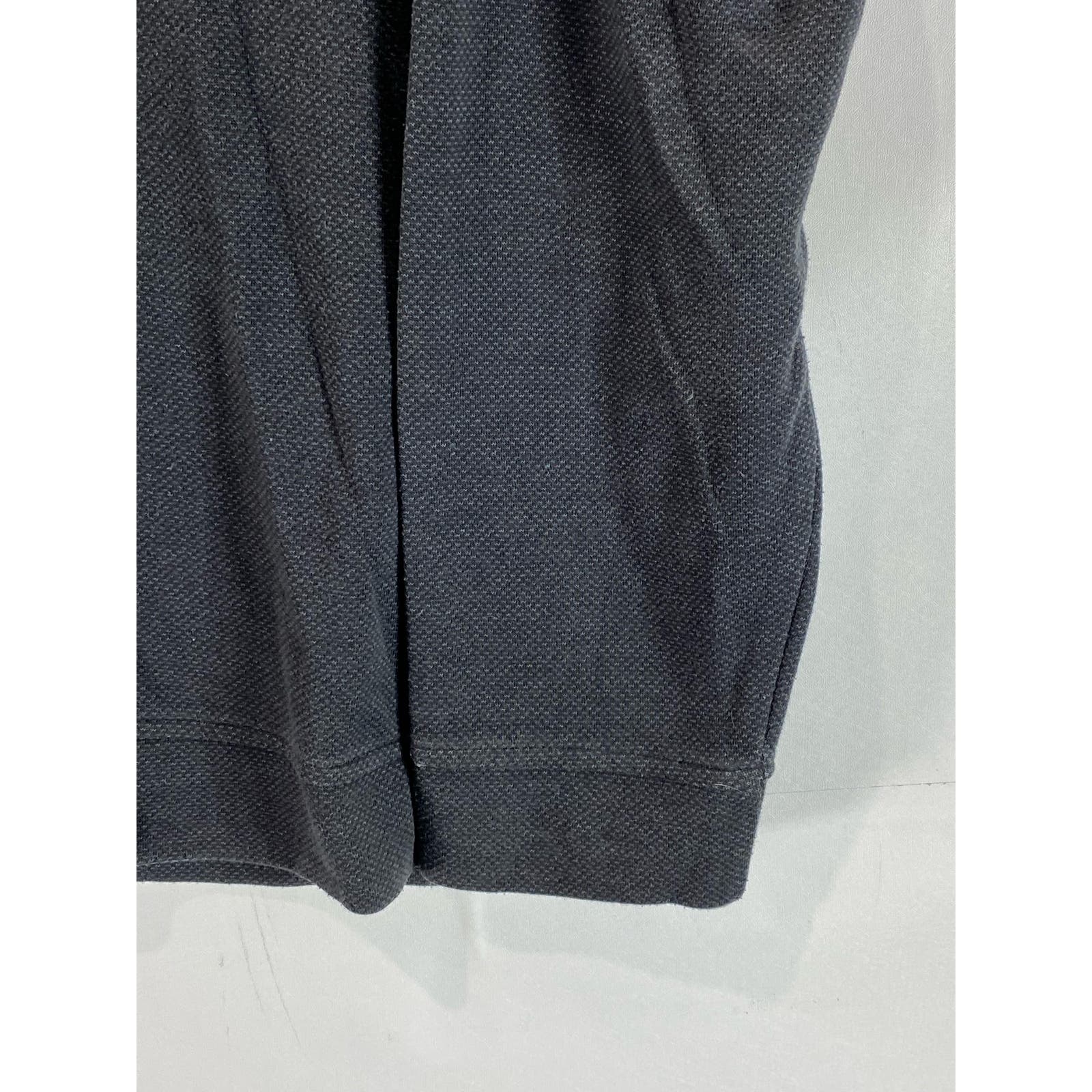 TASSO ELBA Men's Black Birdseye Quarter-Zip Pullover Sweater SZ 2XL