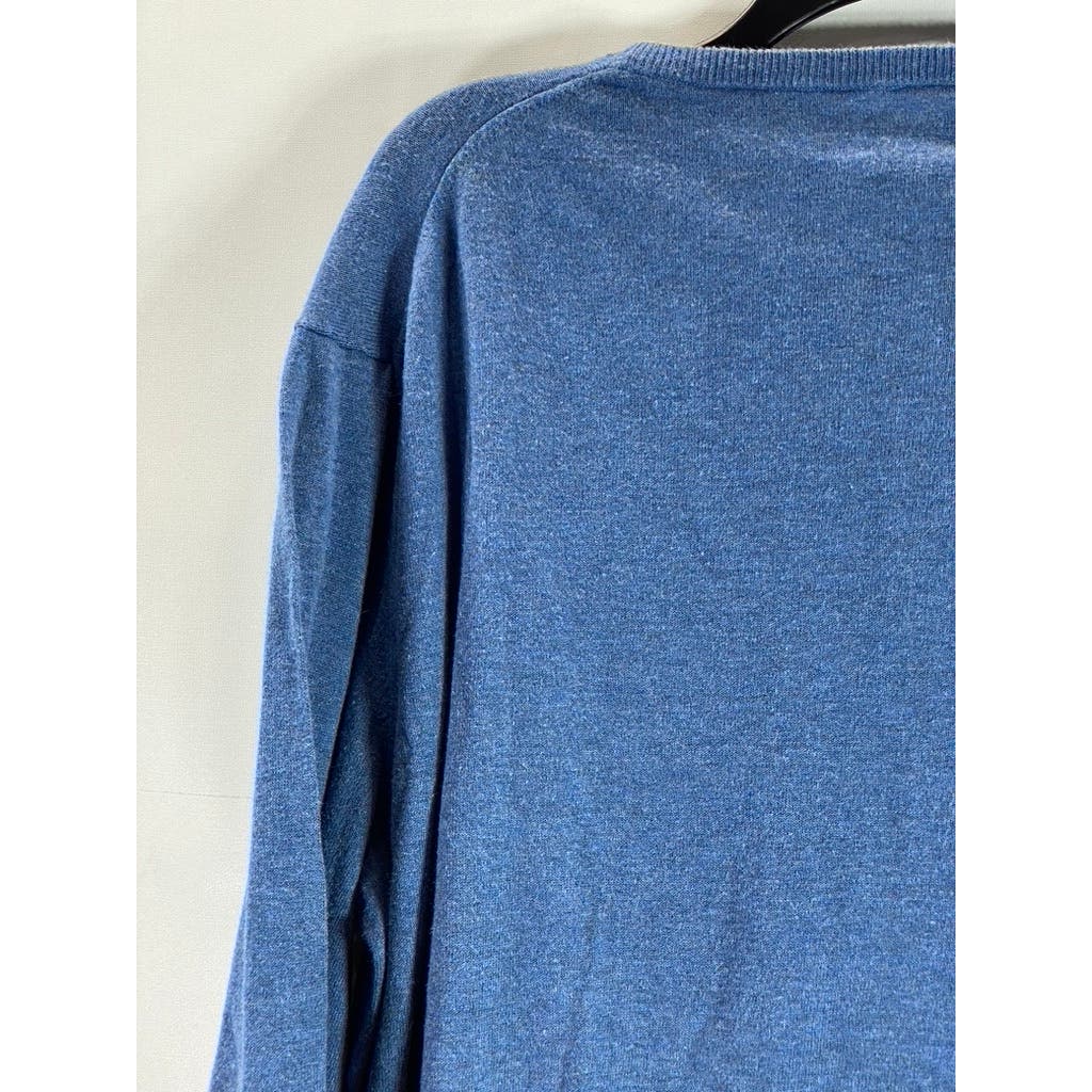 J.CREW Men's Blue Crewneck Cotton-Blend Pullover Sweater SZ XL