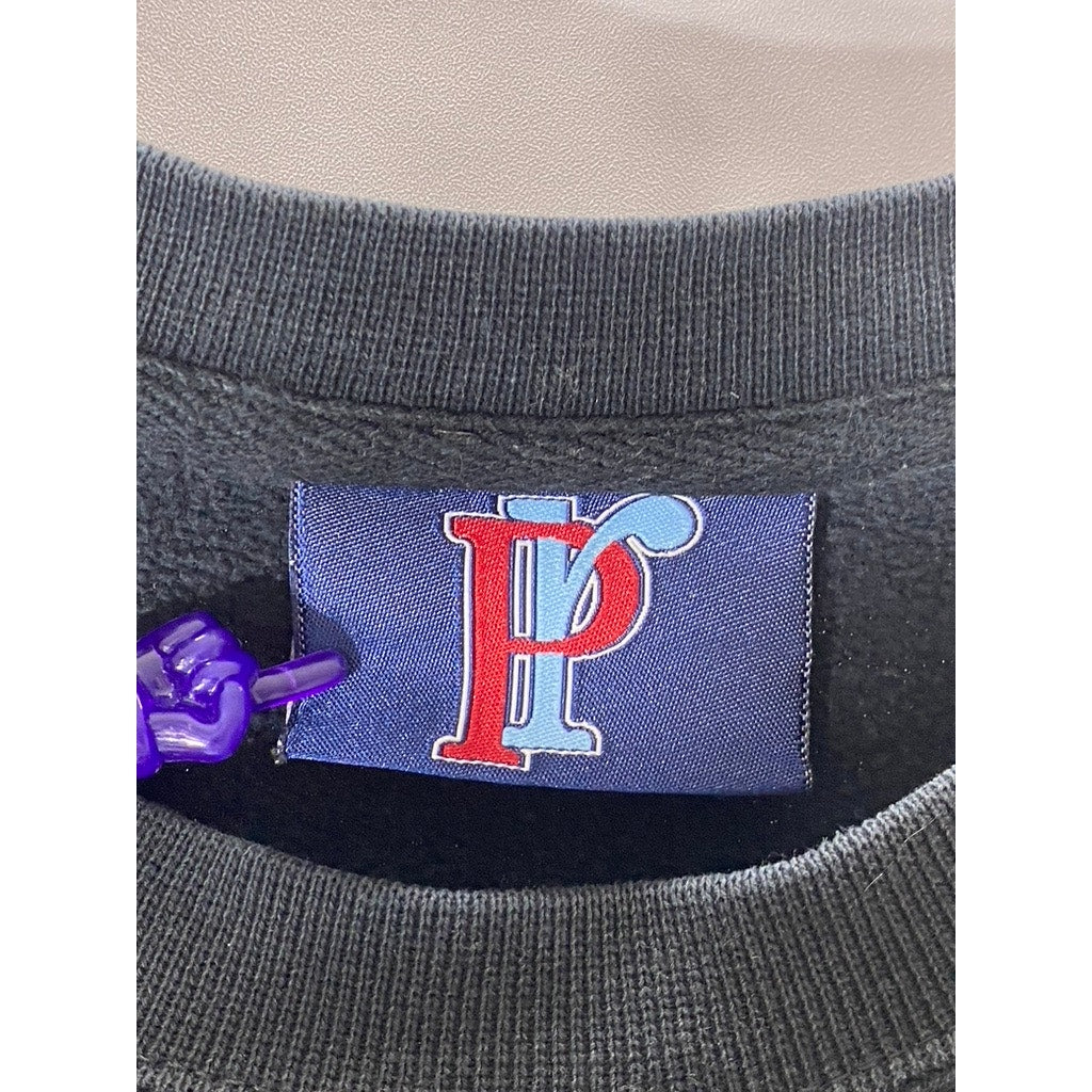 PENNANT RACEGEAR Men's Vintage Black Graphic Crewneck Long Sleeve Sweatshirt SZL