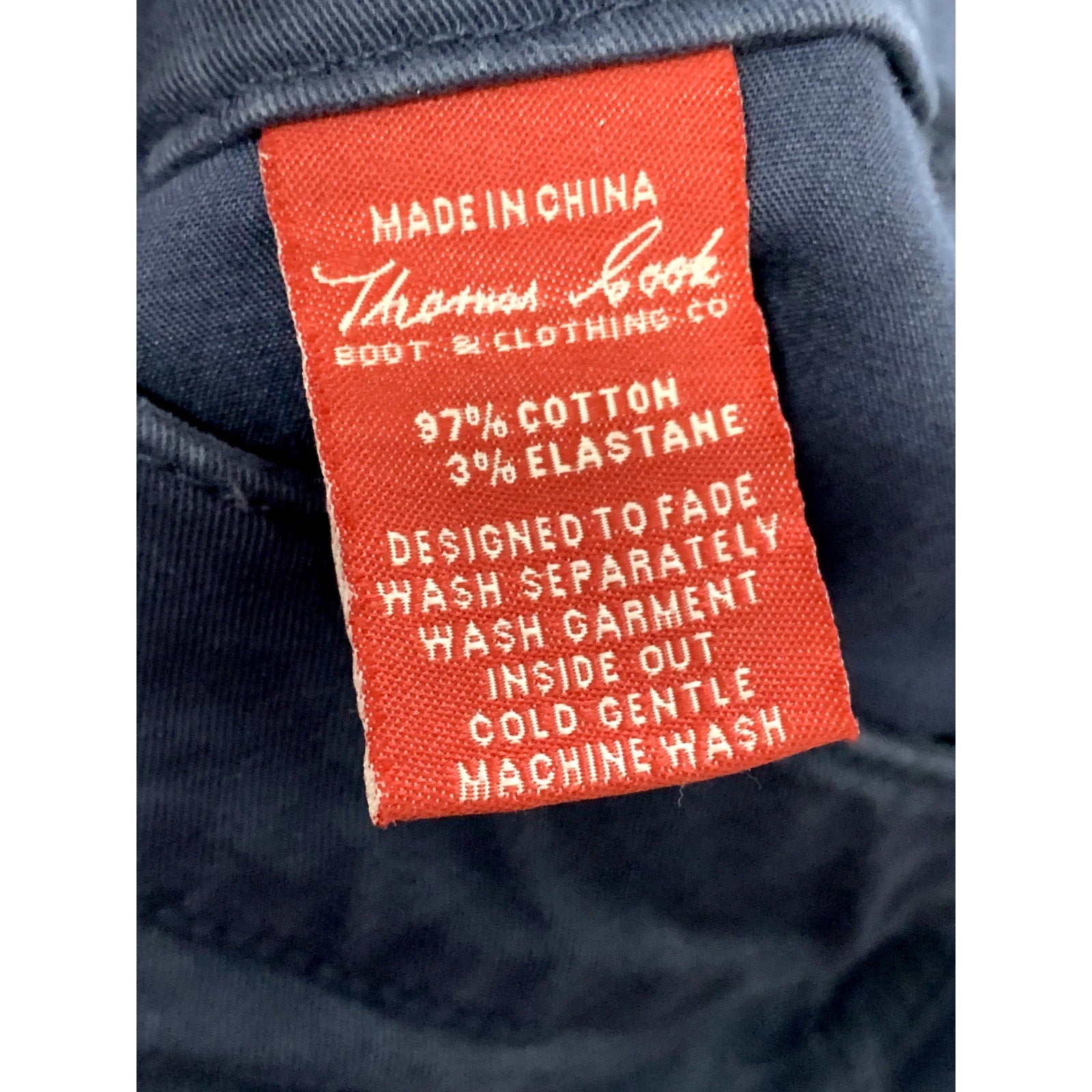 THOMAS COOK BOOT & CLOTHING CO. Men's Straight Leg Comfort Waist Pant SZ 30X32