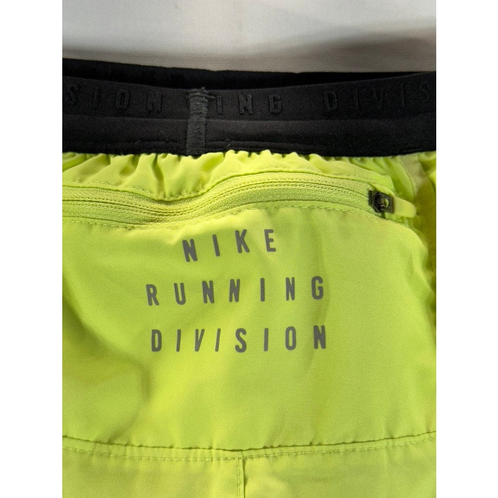 NIKE Men's Lime Yellow Dri-Fit Flex Stride Run Division 5" Shorts SZ XL