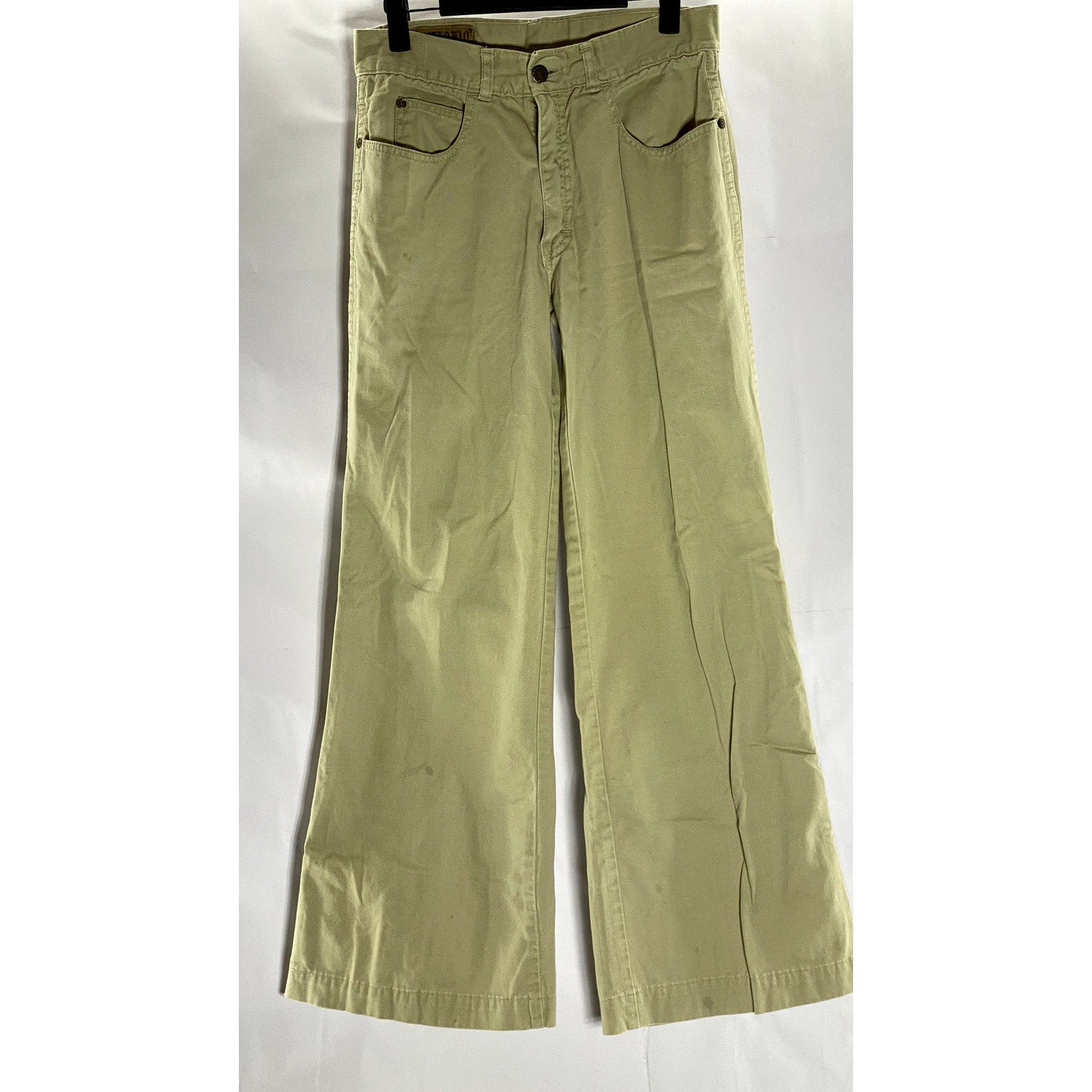 BRITTANIA Women's Tan Five-Pocket Wide-Leg Jeans SZ 32