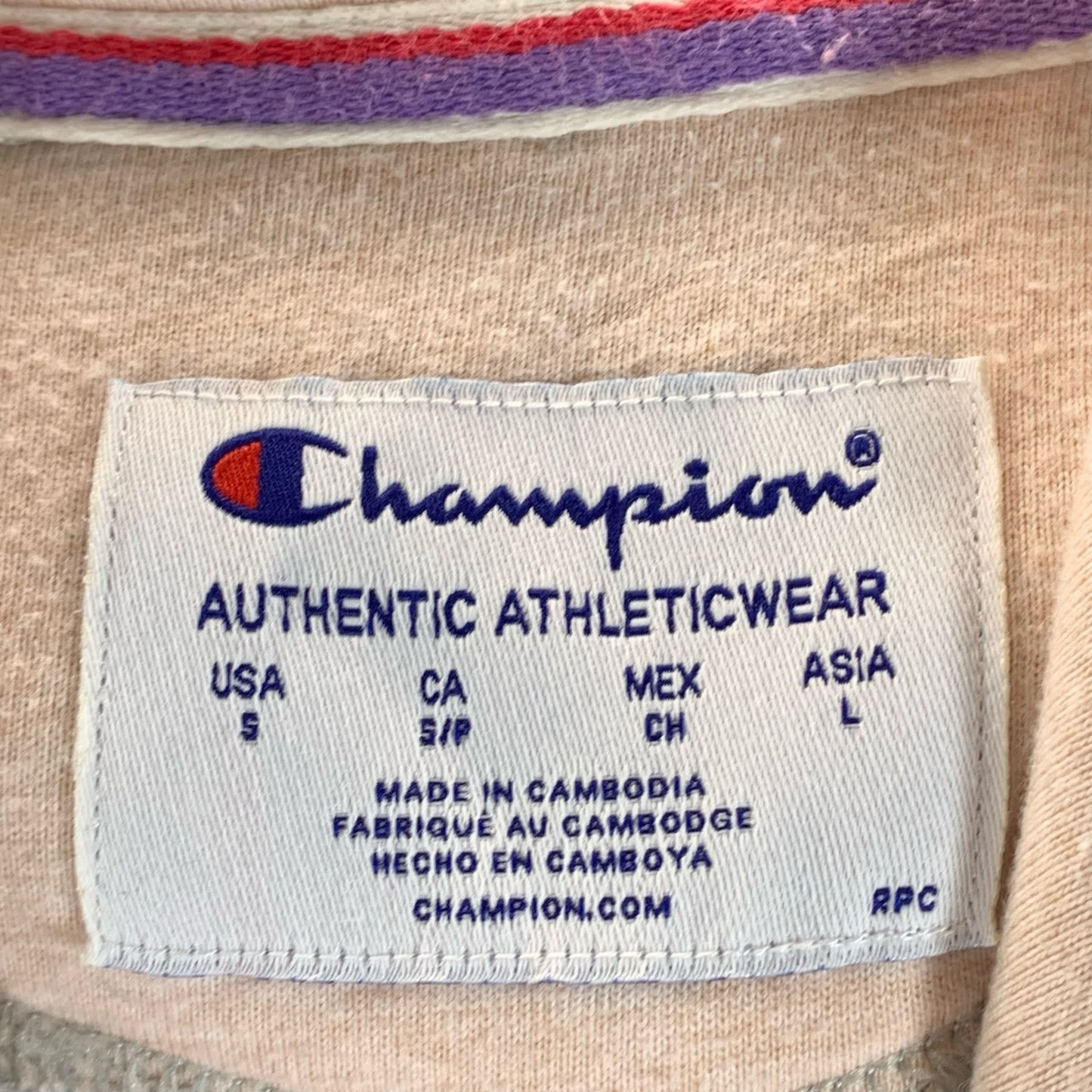 CHAMPION Authentic Athleticwear Men's White Powerblend Script Logo Hoodie SZ S