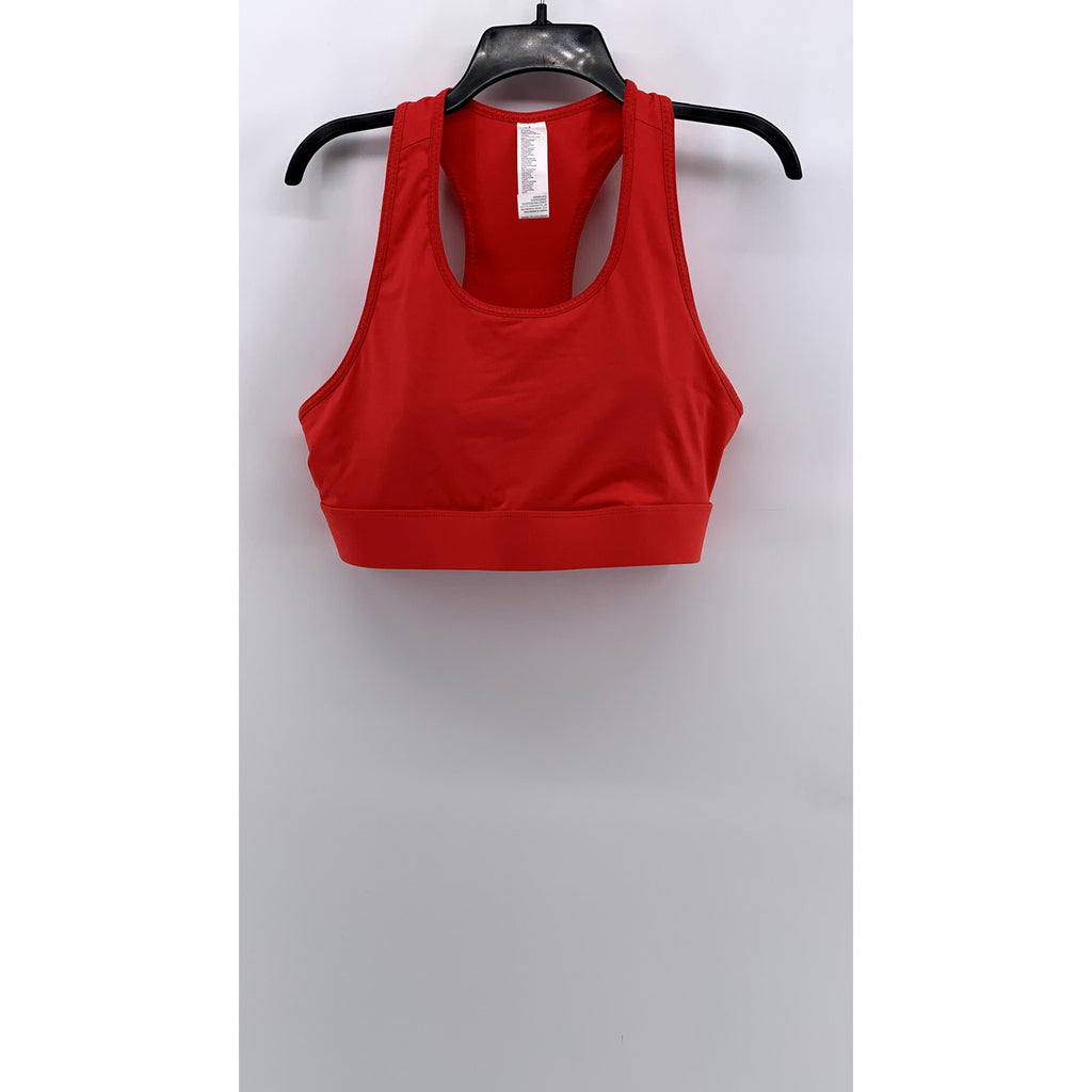 FABLETICS Women's Red-Orange Scoop-Neck Racerback Sports Bra SZ XL