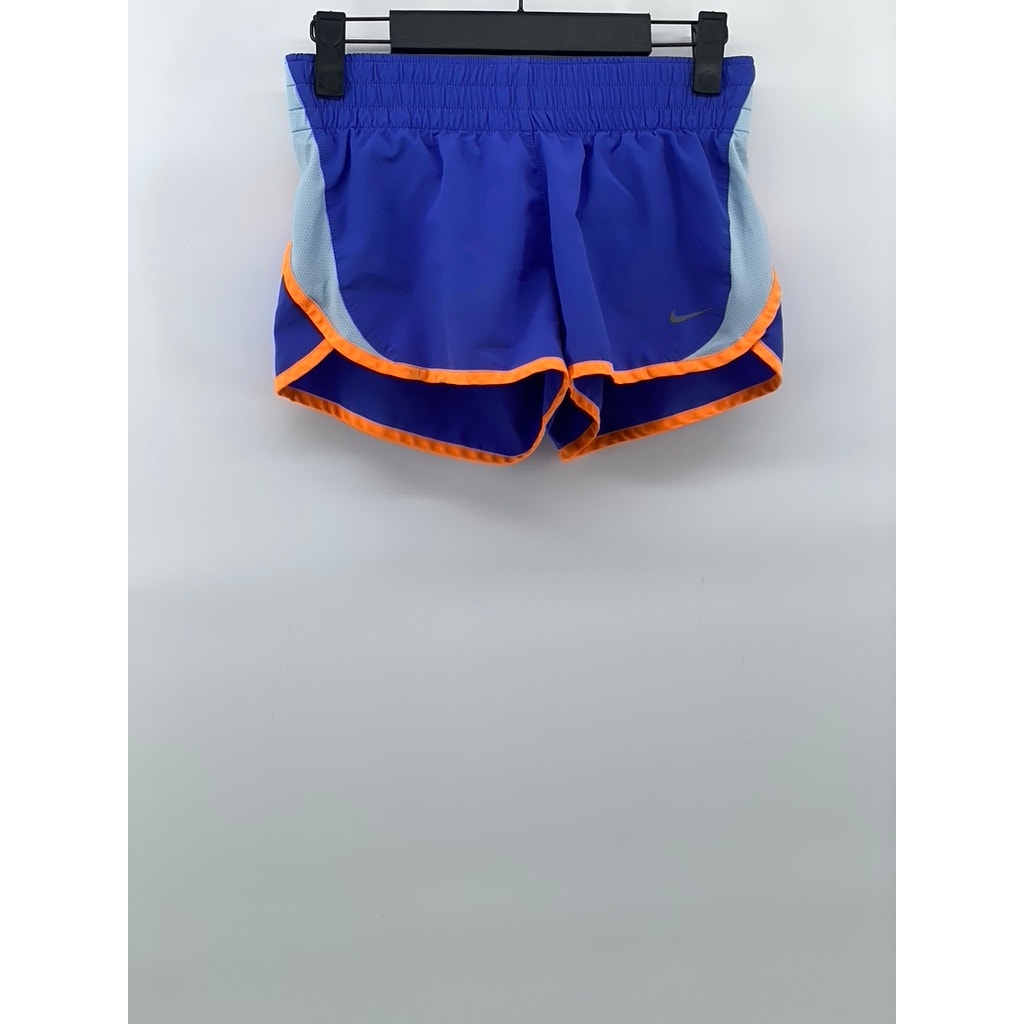 NIKE Women’s Blue-Orange Elastic Waist Dri-Fit Running Shorts SZ XS