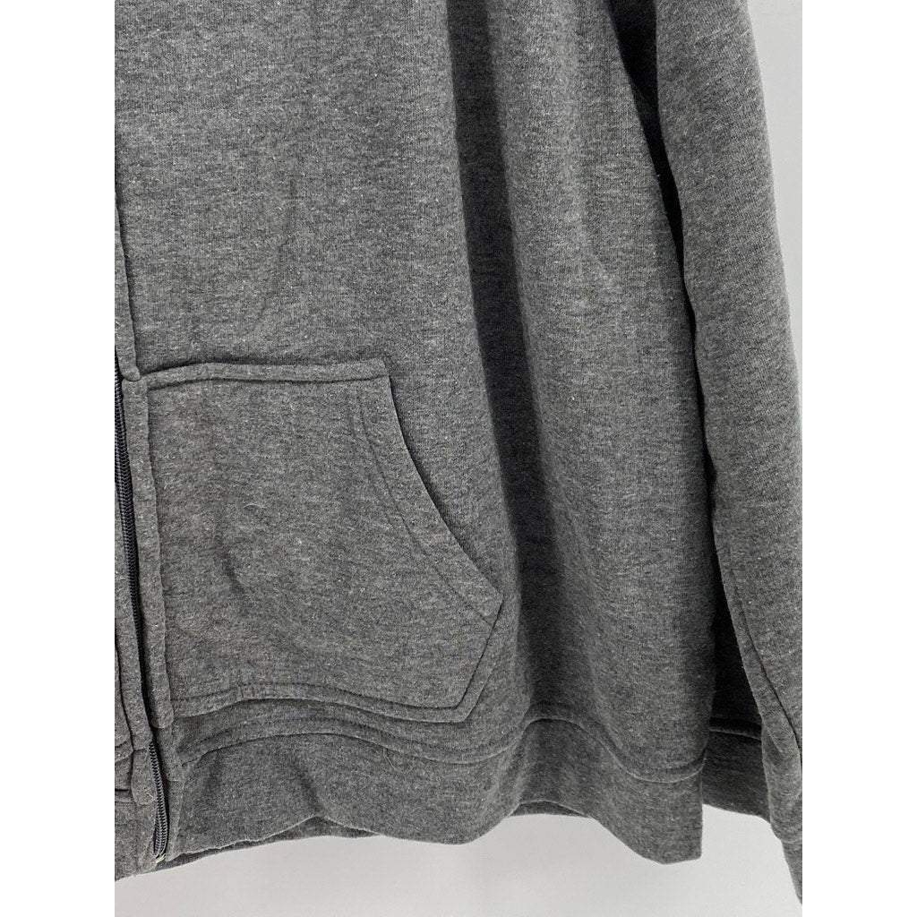 EFFECI Women's Gray Plus Zip-Up Hooded Sweater SZ 3X
